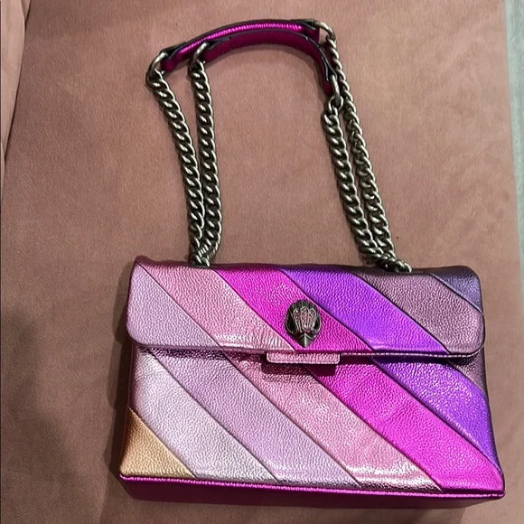 Kurt Geiger Pink and Purple Shoulder Bag THE KENSINGTON - Picture 1 of 14
